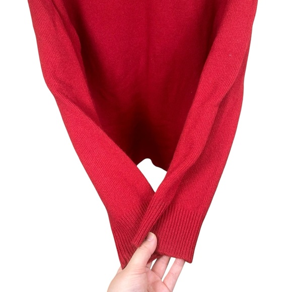 Polo Ralph Lauren Lambswool V-Neck Sweater Classic Preppy Classic Red M - Picture 5 of 7